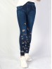 High Waist Denim Style Stretchy Legging (Fleece Lined) (One Size)